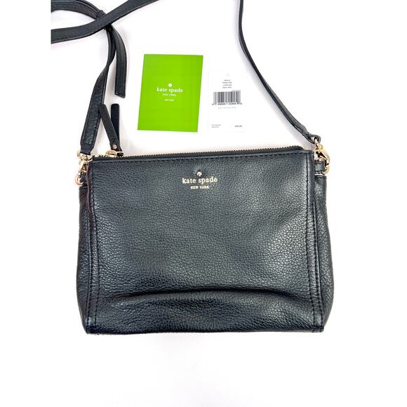 Kate Spade Cobble Hill Lilibeth Crossbody Bag Purse in Black Leather Gold - Picture 2 of 8